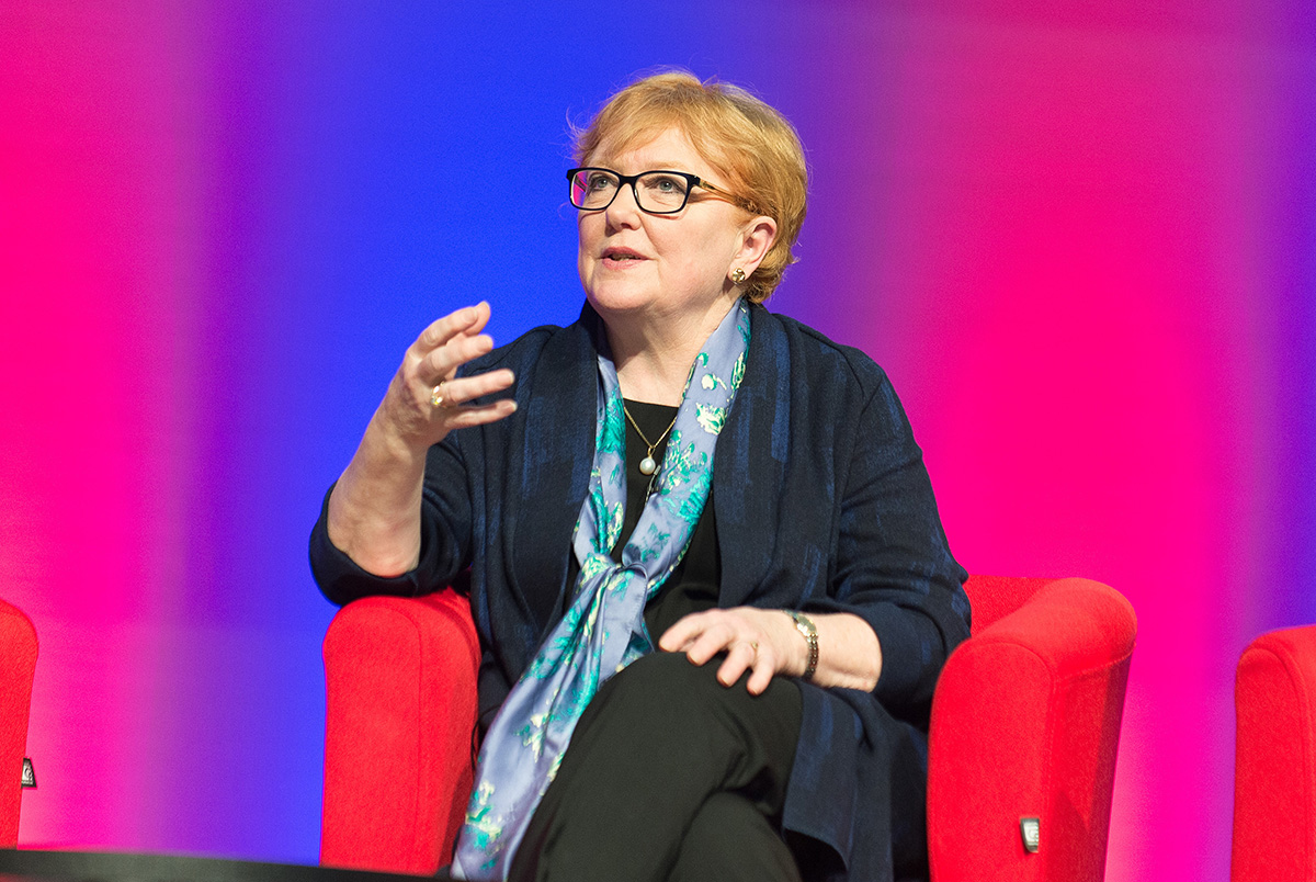 Open discussion at a conference