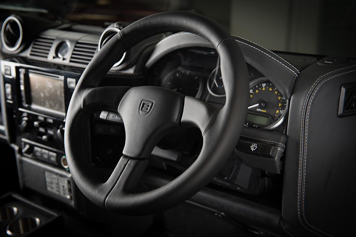 Photograph of a Bespoke Cars Landrover interior