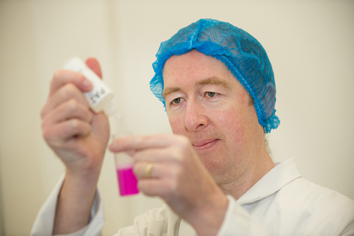 Sample testing in a chocolate factory