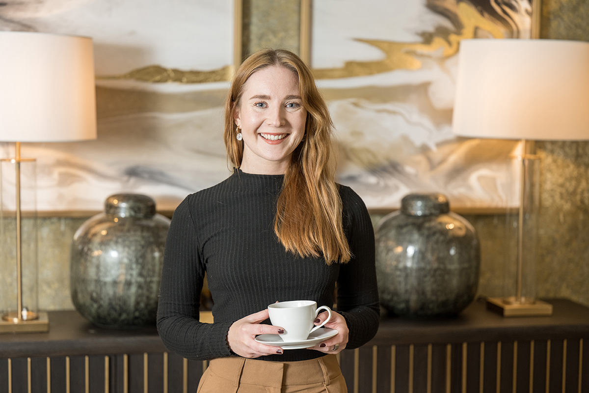 Relaxed portrait for an interior designer